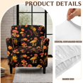 thumbnail image 6 of FKELYI Mushroom Maple Leaf Print Armchair Slipcover Stretch Couch Sofa Cover with Elastic Bottom Furniture Protector for Living Room Office Reception Reading Sofa, 6 of 7