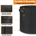thumbnail image 3 of Grow Bags 10 Gallon 5 Pack Fabric Pots Heavy Duty 300g Thickened Nonwoven Grow Bags with Handles for Vegetable Fruits Flowers Indoor Outdoor Garden Pots for Plants(16" Dia x 12" H), 3 of 7