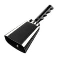 thumbnail image 4 of Metal Cow Bell Hand Call Bell Noisemaker Musical Instruments Loud Call Bell Cowbell for Christmas Ball Games Ranch Football Baseball black, 4 of 8