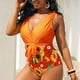 thumbnail image 2 of Traje de baño de bikini de una pieza con estampado de girasol y encaje para mujer con estampado superpuesto de talla grande Fridja nalpqowj24276, 2 of 7