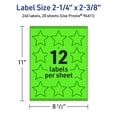 thumbnail image 6 of Avery Printable Star Labels, Neon Green, 2-1/4" x 2-3/8", 240ct, 6 of 11