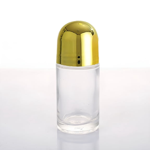 ACDANC Refillable Glass Empty Roller Ball Bottle with Roller Ball, Roll on Bottles Containers Leak Proof Massage Roller Ball Bottles with Cap for Essential Oils Perfume Cosmetics, Only Bottle
