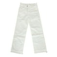 thumbnail image 5 of Bibifish Womens Jeans Light Blue Wide Leg Denim Pants Fringe Trim High Waist Side Pocket Relaxed Fit Casual Weekend Daily Wear Stylish Jeans, 5 of 6