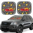 thumbnail image 2 of Picia Red Pickup Truck With Pumpkins 2 Piece Car Windshield Sun Shade Foldable | Foldable Sun Shield for Front Window Blocks UV Rays and Keeps Your Vehicle Cool-Large, 2 of 7
