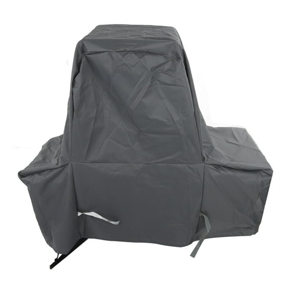 Barbecue Oven Hood Cover, Buckle Design Weather Resistant Dustproof 600D Oxford Cloth PVC Waterproof Grey Outdoor Oven Cover for Courtyard