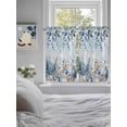 thumbnail image 3 of Blue Eucalyptus Coastal Bathroom Window Curtain, Beach Starfish Shell Nautical Ombre Light Filtering Coffee Kitchen Curtains, Bedroom Living Room Curtains 2 Panel 84"x45", 3 of 6