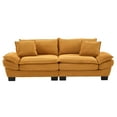 thumbnail image 6 of 84'' Sofa Couch, Loveseat Corduroy Sofa with Pillows, Comfy Upholstered Deep Seat Sofa for Bedroom, Living Room, Apartment, Office, Dorm-Black Corduroy, 6 of 7