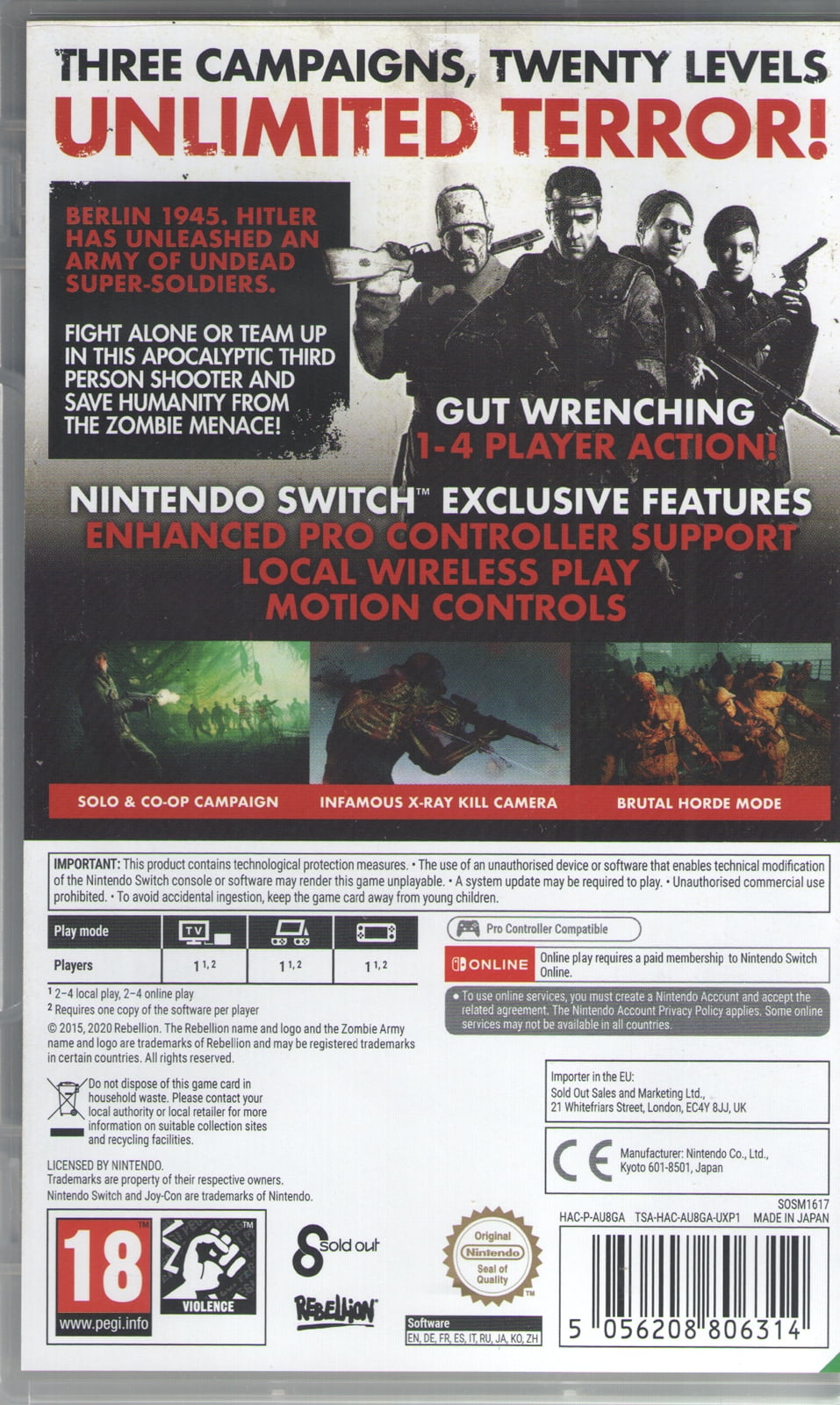 Rebellion Zombie Army Trilogy for Nintendo Switch‚Ñ