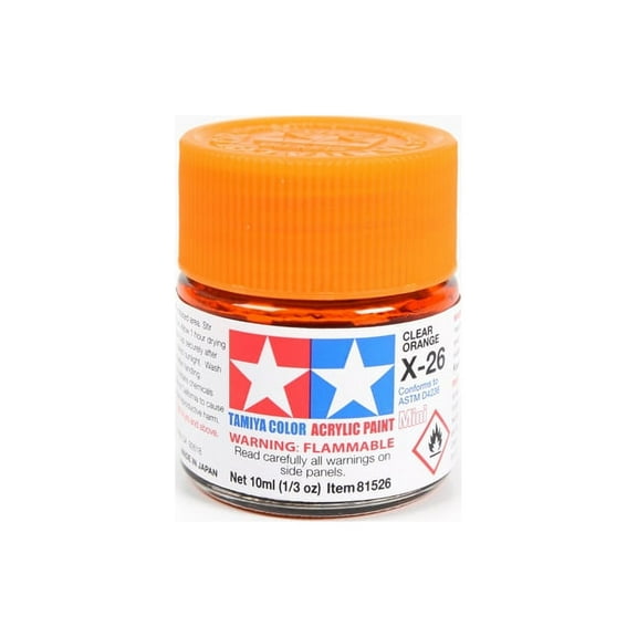 Tamiya 81526 Mini Acrylic X-26 Clear Orange - 10ml