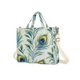 thumbnail image 7 of FORMRS Womens Corduroy Tote Bag Crossbody Shoulder Handbag with Pocket, Peacock Feather, 7 of 7