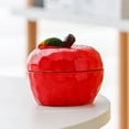 thumbnail image 5 of Cevemin Strawberry Ceramic Fruit Storage Box with Lid - Multifunctional Trinket Box Candy Jar for Home Decor and Gift Giving, 5 of 6