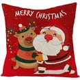 thumbnail image 3 of CEHVOM Housses de Coussin de Noël, Housses de Coussin de Noël Rouges 18x18, Housses de Coussin de Noël en Solde, Housse de Coussin de Noël en Lin pour Canapé Maison Décoration de Noël 1PCS, 3 of 8