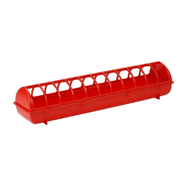 Comedero para aves de corral de centro comercial, comederos para pájaros, comederos para codornices multiusos resistentes y con múltiples agujeros, 68x16x14cm