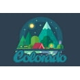 thumbnail image 3 of Colorado, Camping Scene, Vector (100% Cotton Canvas Reusable Tote Bag), 3 of 3