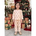 thumbnail image 6 of Loicainy Baby Toddler Girl Christmas Outfit 6 12 18 24 Months 2T 3T 4T 5T Candy Cane Long Sleeve T-shirt and Pants Clothes Set, 6 of 9