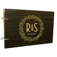 thumbnail image 1 of Rustic Wedding Wood Engraved Bride & Groom Advice Book Photo Album Custom Scrapbook, 1 of 5