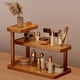 thumbnail image 5 of Expositor de perfumes de 3 niveles, organizador de maquillaje de escritorio de madera para baño 50 centímetros, 5 of 7