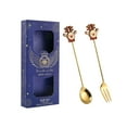 thumbnail image 2 of Christmas Spoon Fork Set, Christmas Cutlery Set, Soup, Dessert Spoon, Teaspoon, Elk blue, 2 of 9