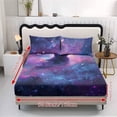 thumbnail image 5 of Xoenoiee Galaxy Cay Butterfly Print Sheets Set, Soft Microfiber, 3 Piece with Fitted Sheet and Pillowcases, Deep Pocket Breathable, Wrinkle Resistant, Hotel Luxury, Twin XL Size, 5 of 7
