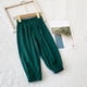 thumbnail image 2 of Odeerbi 2-13 Años Niñas Ice Silk Bloomers Pantalones Jogger Verano Sólido Casual Deportes Linterna Pantalones Pantalones Haren, 2 of 5
