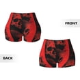 thumbnail image 3 of Sikiie Red And Black Abstract Skull Print Workout Shorts Women Scrunch Butt Gym Shorts Seamless High Waist Tummy Control Yoga Biker Athletic Shorts, 3 of 5