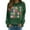Green-3, variant on Merry Sweatshirts for Women 2025 Long Sleeve Crewneck Christmas Holiday Graphic Sweatshirt Pullover Tops