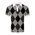thumbnail image 4 of Sngxgn Men's Short Sleeve Polo T-Shirt(Grey,L), 4 of 4