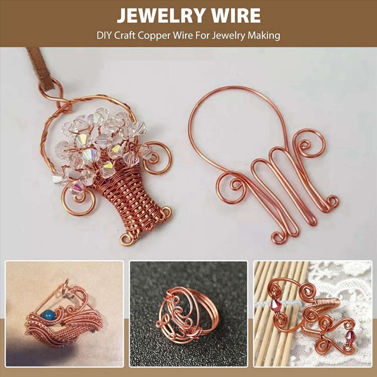 2X 99.9% Dead Soft Copper Wire, 20 Gauge/ 0.8 mm Diameter, 328 Feet/ 100 M, 1 Pound Spool Pure Copper Wire