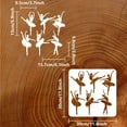 thumbnail image 2 of Ballerinas Stencil 11.8x11.8 inch Dance Ballerina Silhouette Painting Stencil Plastic 5 Styles Ballet Dancer Patterns Stencil Reusable for Wood Sign Home Decor, 2 of 6
