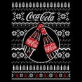 thumbnail image 2 of Juniors Coca Cola Classic Bottles Ugly Christmas Sweater Pattern T Shirt, 2 of 5