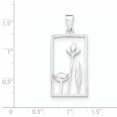 thumbnail image 2 of Sterling Silver Rectangle Flower Pendant QC8926 (mm x mm), 2 of 2
