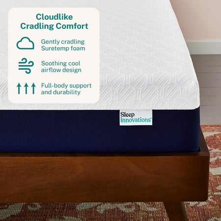 Sleep Innovations - Shiloh 12-Inch Memory Foam Full Mattress - White