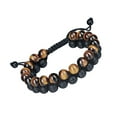 thumbnail image 1 of Pulsera de tigre, pulsera de doble capa para hombre, pulsera de cuentas ajustable, pulsera de cuentas de piedra, probada profesionalmente, 1 of 10
