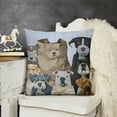 thumbnail image 2 of Cute Dogs Pillow Cover Animals Funny Curious Cartoon Dogs Lover Colorful Decorative Pillow Case Home Decor Square Pillowcase, 2 of 5