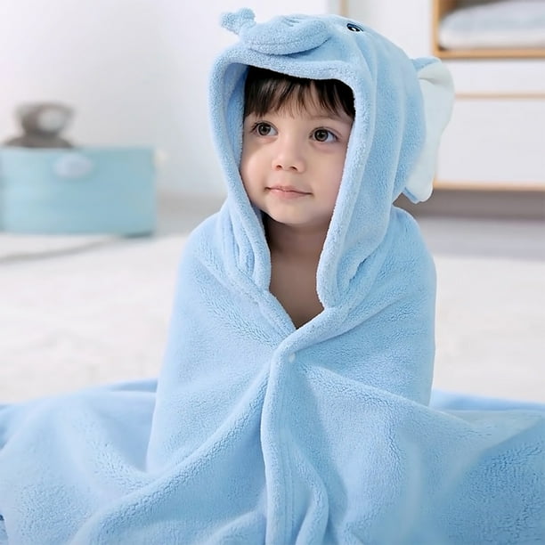 Pisexur Facecloth Fleece Hooded Baby Wrap Towel Absorbent Soft Kids Bathrobe Blanket Baby Bath Hooded Towels Set for Newborn Boy Girl Toddler Walmart