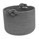 thumbnail image 5 of Cesta tejida con asa, contenedor redondo de almacenamiento de cuerda de algodón, juguetes, para flores Gris, 5 of 9