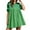 Green, variant on Women's Summer Short Sleeve V Neck Smock Dress Mock Button Front Casual Plus Size Tunic Dress S - 2XL Loose Fit Women's Summer Dress