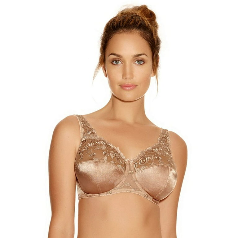 11001-5 Women's Adrienne White Lace Non-padded Underwired Full Cup Bra