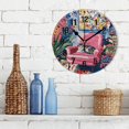 thumbnail image 3 of Yayeee 10" Wall Clock Battery Operated Quartz Round Silent Non-Ticking Home Decor, Art Cat, 3 of 6