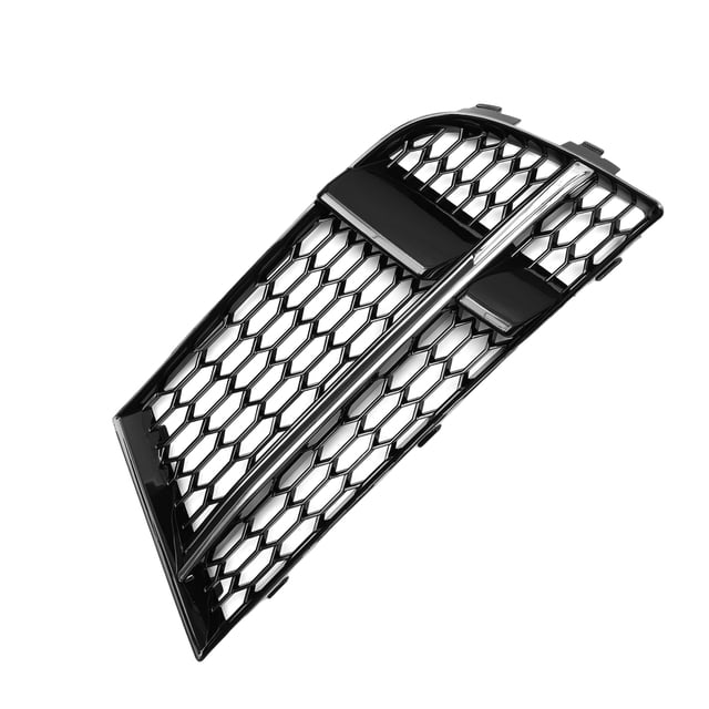 1pc Cubierta de Rejilla de Luz Antiniebla Frontal Izquierda para Audi A3 S3 2017-2020 No.8V3807681AE ABS Negro Tonalidad Plateada