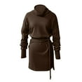 thumbnail image 3 of Fashion 2026 Lindreshi Sweater Dress Fall Fashion 2026 Women's Fall and Winter New Fashion Casual High Waist Strap Long Sleeve Dress Women, 3 of 4