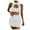 White, variant on Jane Wardrobe Women’s Sleeveless Cutout Crop Top & Ruched Bodycon Mini Skirt 2-Piece Outfit, Party Clubwear, White/Black/Red, S,M,L,XL