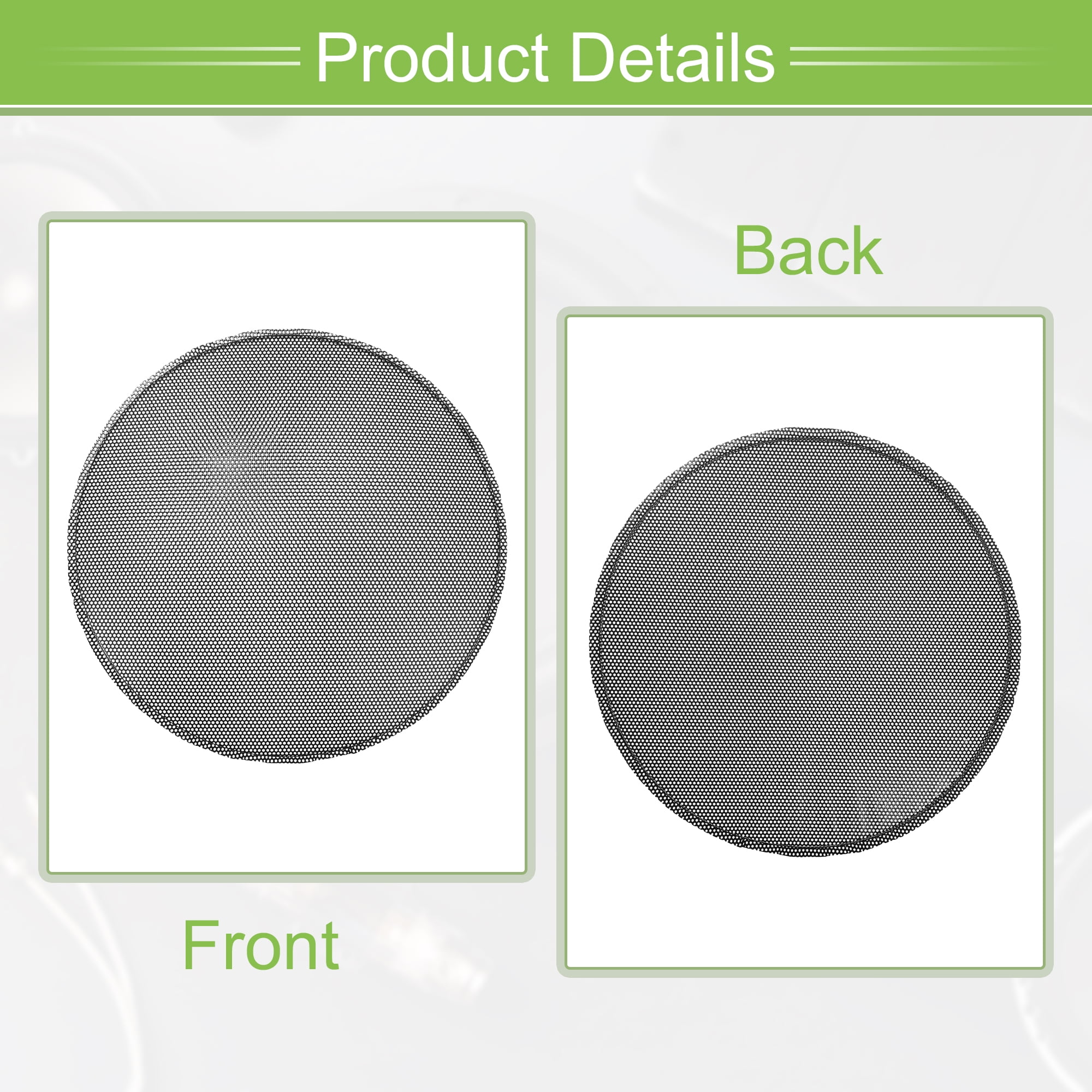 Unique Bargains 2 Pack 1.5 Inch Speaker Grill Mesh for Audio Subwoofer 9.25"x 9.65"x 0.47"