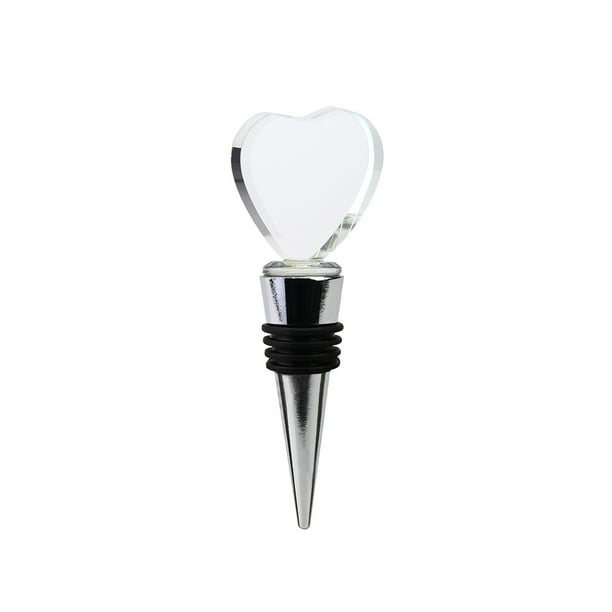 Toystoory Tapón para botella de vino, cúpula en blanco, cabujones de cristal, tapa en forma de corazón, reutilizable, sellado al vacío, herramientas de Cocina y Comedor en forma de corazon Toystoory HA076211-02