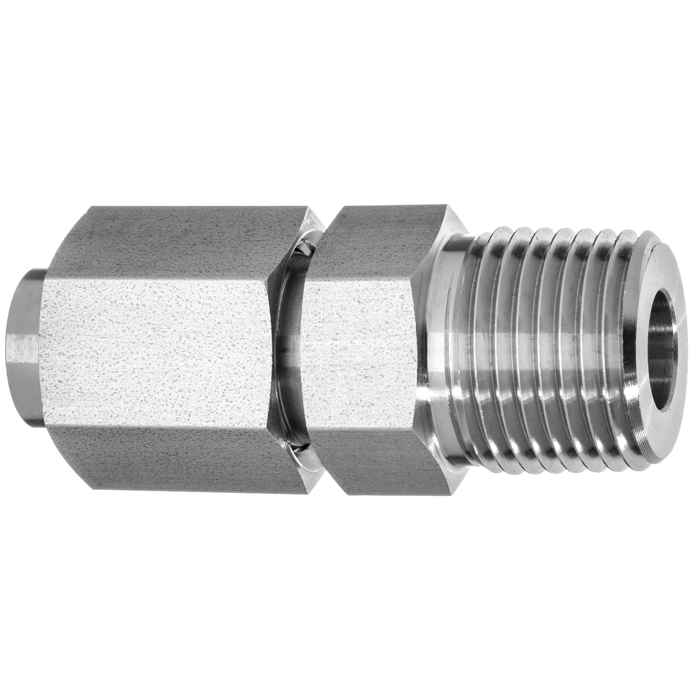 37 Degree Flared Tube Fitting - 316 Stainless Steel - Male Straight - 1 ...