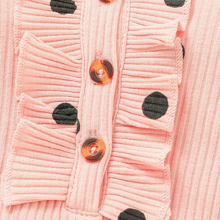 

TOWED22 Fall Baby Romper Baby Girl Boy Clothes Football Crewneck Sweatshirt Romper Long Sleeve Bodysuit Oversized Fall Outfit 0-18M Pink