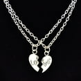 thumbnail image 4 of Limei 2 Pcs Fashion Best Friends Love Heart Pendant Couple Chain Necklace Jewelry Gift, 4 of 7
