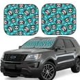 thumbnail image 2 of Picia Skull Cat 2 Piece Car Windshield Sun Shade Foldable | Foldable Sun Shield for Front Window Blocks UV Rays and Keeps Your Vehicle Cool-Small, 2 of 7