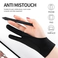 thumbnail image 2 of Top Sales 5 Pack Artist Gloves for Tablet Digital Drawing Glove Two Fingers Thicken Palm Rejection Graphics Pad (S), 2 of 8