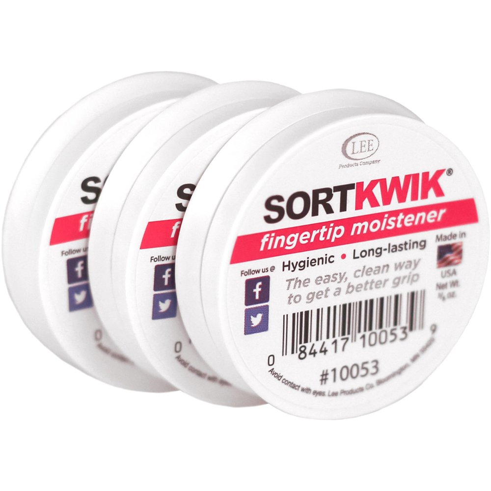 LEE, LEE10053, SortKwik Multipack Fingertip Moistener, 3 / Pack, White